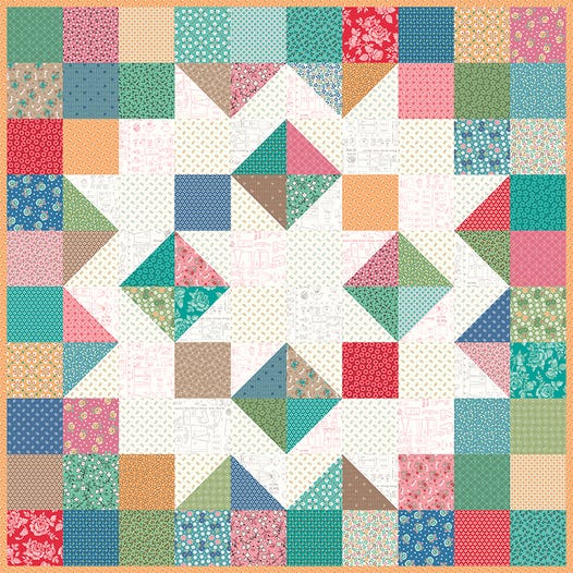Home Town Friendship Star Table Runner Quilt Kit by Lori Holt