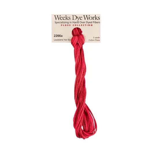 Louisiana Hot Sauce #2266a by Weeks Dye Works- 5 yds Hand-Dyed, 6 Strand 100% Cotton Cross Stitch Embroidery Floss