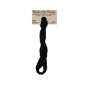 Mascara #3910 by Weeks Dye Works- 5 yds Hand-Dyed, 6 Strand 100% Cotton Cross Stitch Embroidery Floss