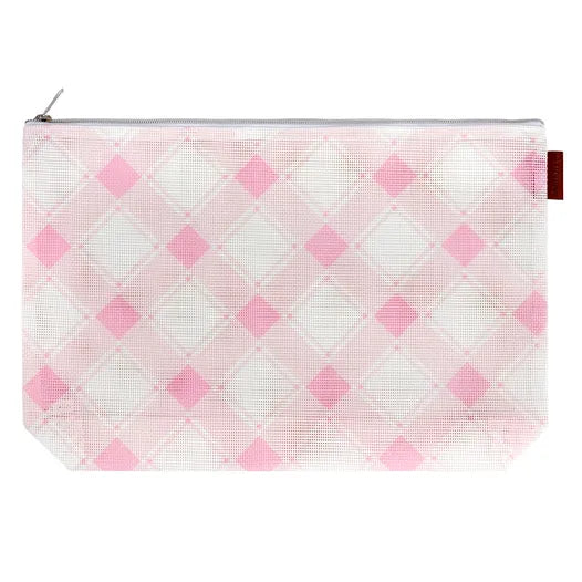 Peony Gingham Mesh Mad for Plaid Project Bag
