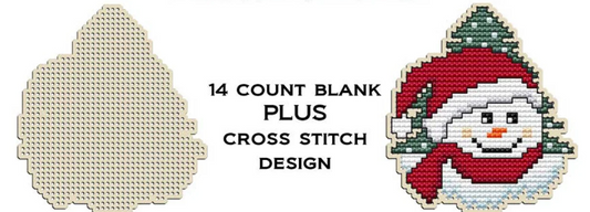 Christmas Tree Ornament-Snowman- by Cross Stitch Wonders (14Ct Blank and Pattern)