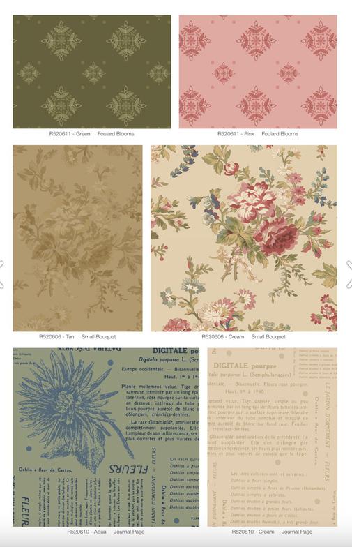 Neighborhood Florist by Dawn Hess for Marcus Fabrics- 10"x10" Squares