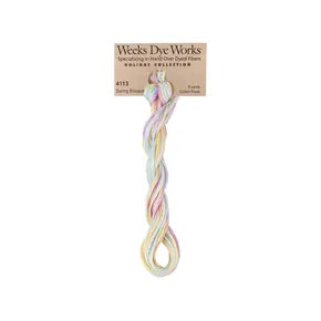 Spring Bouquet #4113 by Weeks Dye Works- 5 yds Hand-Dyed, 6 Strand 100% Cotton Cross Stitch Embroidery Floss
