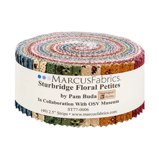 Sturbridge Floral Petites by Pam Buda for Marcus Fabrics - 2.5" Strips
