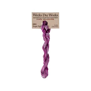Sugar Plum #2291 by Weeks Dye Works- 5 yds Hand-Dyed, 6 Strand 100% Cotton Cross Stitch Embroidery Floss