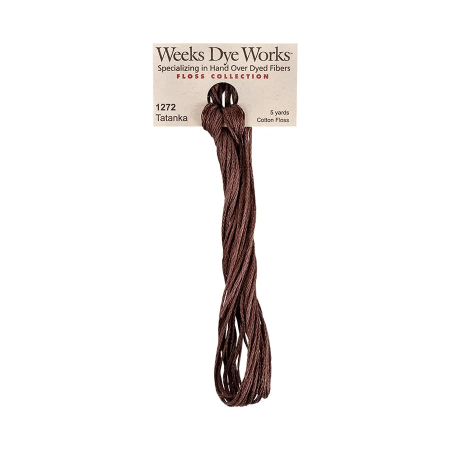 Tatanka #1272 by Weeks Dye Works- 5 yds Hand-Dyed, 6 Strand 100% Cotton Cross Stitch Embroidery Floss