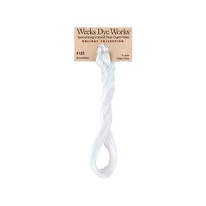 Snowflake #4125 by Weeks Dye Works- 5 yds Hand-Dyed, 6 Strand 100% Cotton Cross Stitch Embroidery Floss