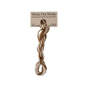 White Walnut #1211 by Weeks Dye Works- 5 yds Hand-Dyed, 6 Strand 100% Cotton Cross Stitch Embroidery Floss