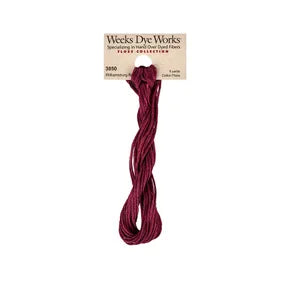 Williamsburg Red #3850 by Weeks Dye Works- 5 yds Hand-Dyed, 6 Strand 100% Cotton Cross Stitch Embroidery Floss