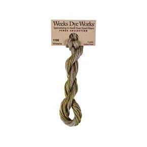 Wisteria #1186 by Weeks Dye Works- 5 yds Hand-Dyed, 6 Strand 100% Cotton Cross Stitch Embroidery Floss
