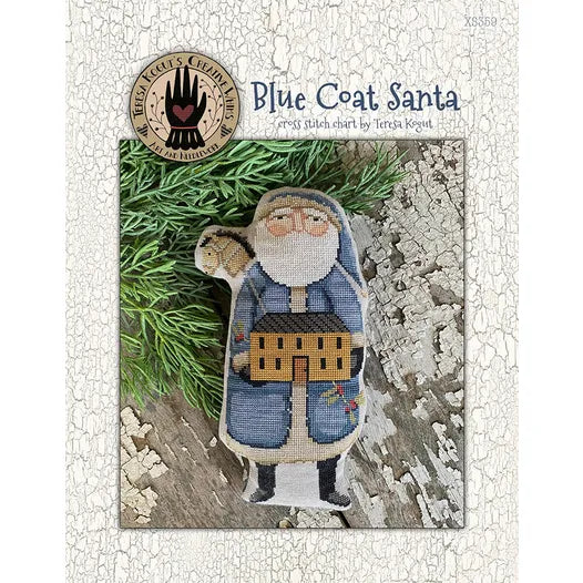 Blue Coat Santa by Teresa Kogut