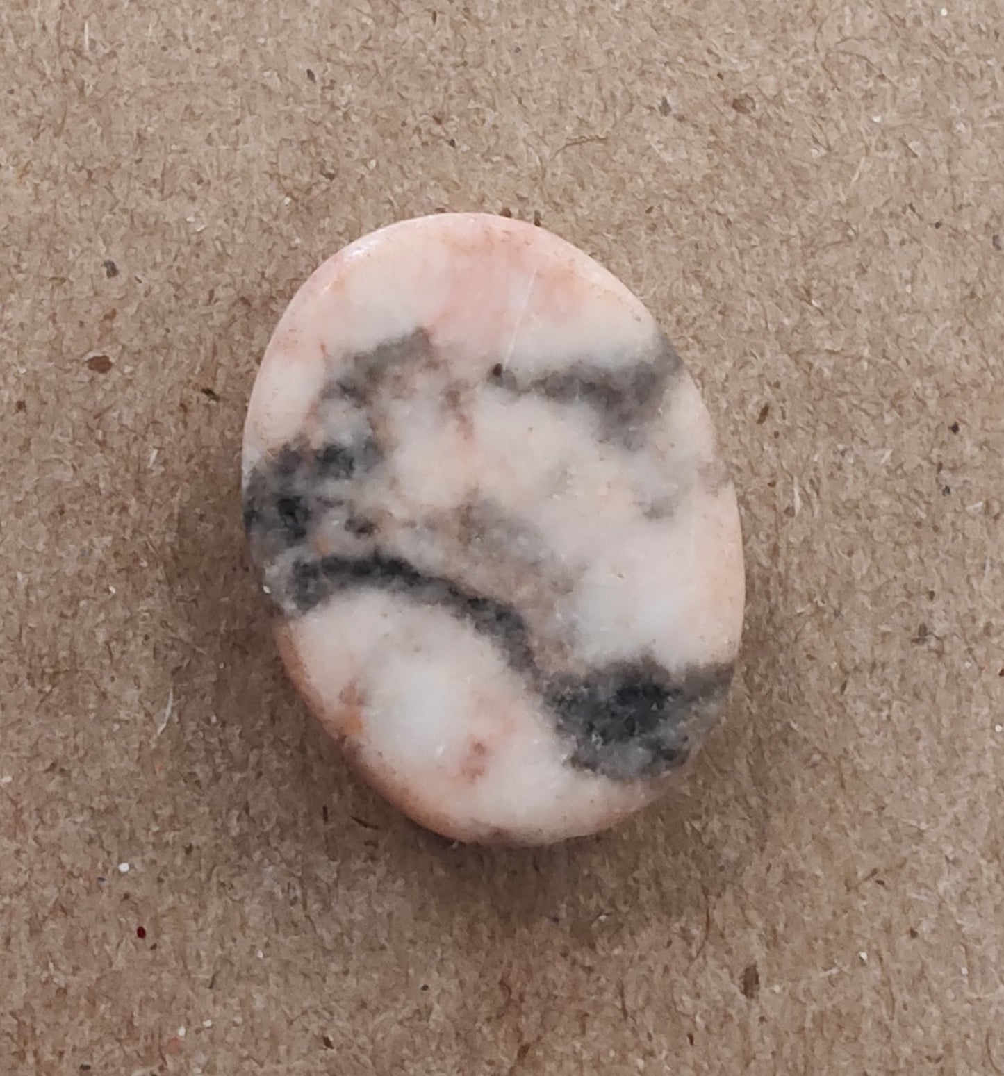 Needle Minder - Pink and Black Marbled Stone w/needle hole