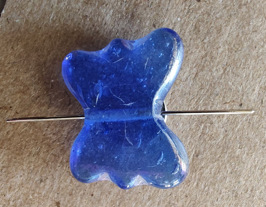 Needle Minder - Blue Butterfly w/ needle hole