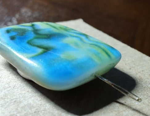 Needle Minder - Green/Blue Marble W/needle hole