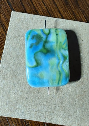 Needle Minder - Green/Blue Marble W/needle hole