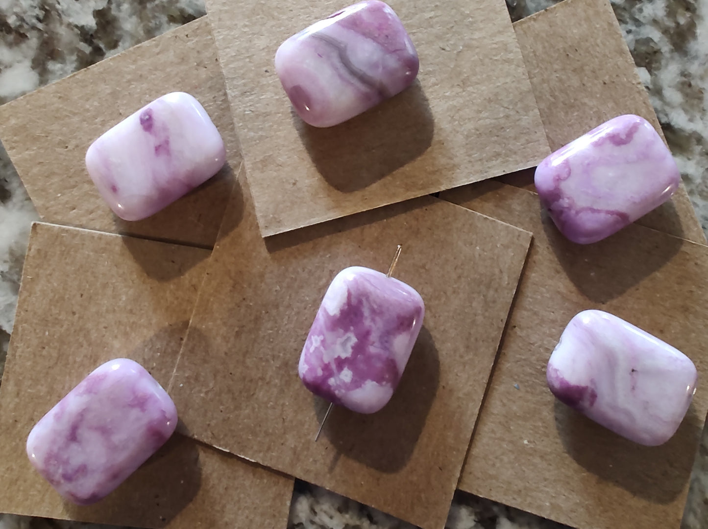 Needleminder-Purple Marble w/ needle hole