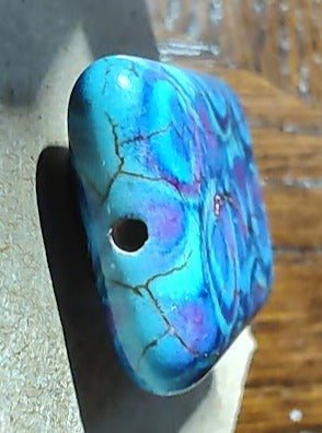 Needle Minder - Blue Peacock Design- Rectangle W/needle hole
