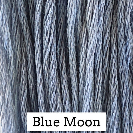 Blue Moon - Classic Colorworks - CCT-005- 5 yds, Hand-Dyed, 6 Strand, 100% Cotton Cross Stitch Embroidery Floss