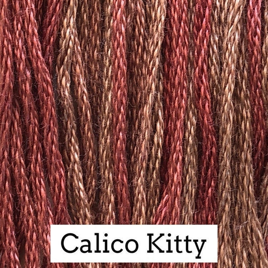 Calico Kitty by Classic Colorworks - 5 yds, Hand-Dyed, 6 Strand, 100% Cotton, Cross Stitch Embroidery Floss