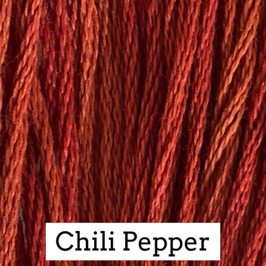 Chili Pepper by Classic Colorworks - 5 yds, Hand-Dyed, 6 Strand, 100% Cotton, Cross Stitch Embroidery Floss