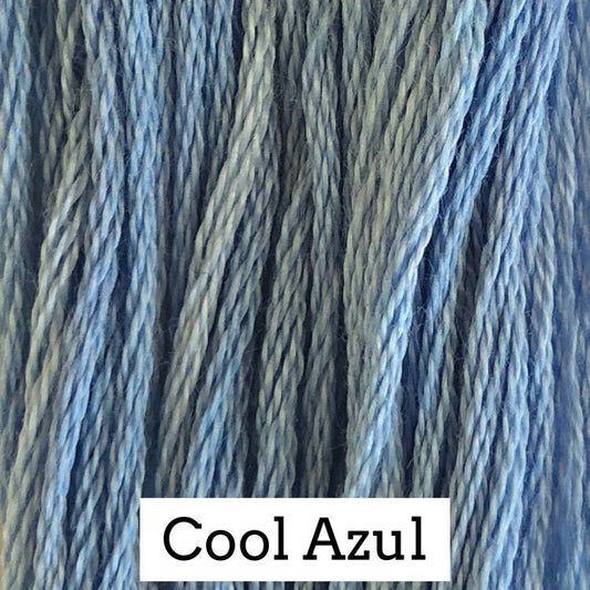 Cool Azul by Classic Colorworks - 5 yds, Hand-Dyed, 6 Strand, 100% Cotton, Cross Stitch Embroidery Floss