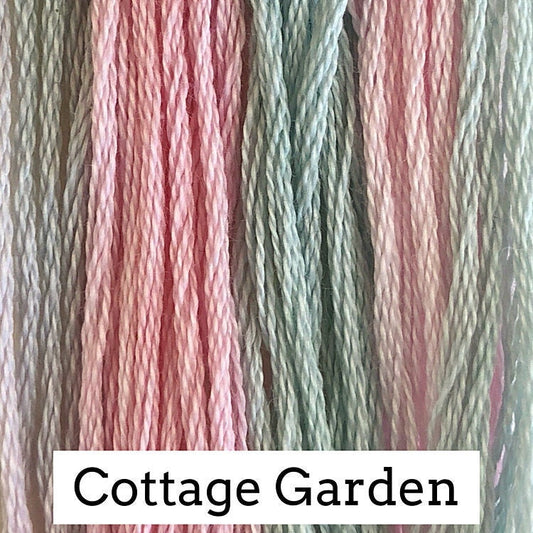 Cottage Garden by Classic Colorworks - 5 yds, Hand-Dyed, 6 Strand, 100% Cotton, Cross Stitch Embroidery Floss