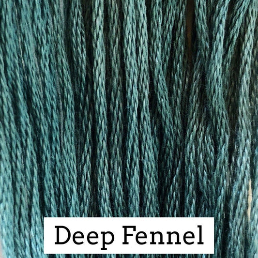 Deep Fennel  by Classic Colorworks - 5 yds, Hand-Dyed, 6 Strand, 100% Cotton, Cross Stitch Embroidery Floss