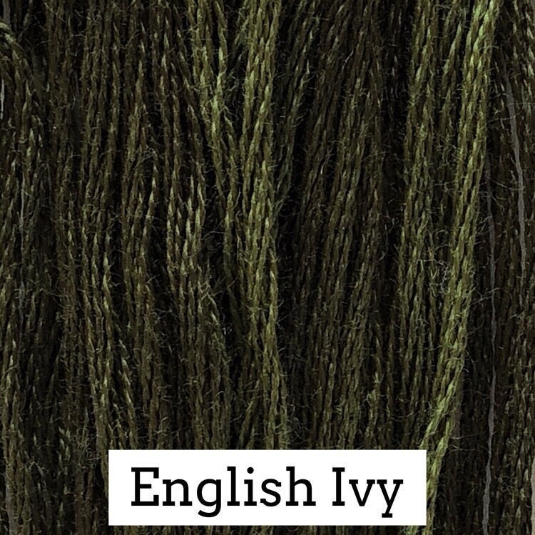 English Ivy by Classic Colorworks - 5 yds, Hand-Dyed, 6 Strand, 100% Cotton, Cross Stitch Embroidery Floss