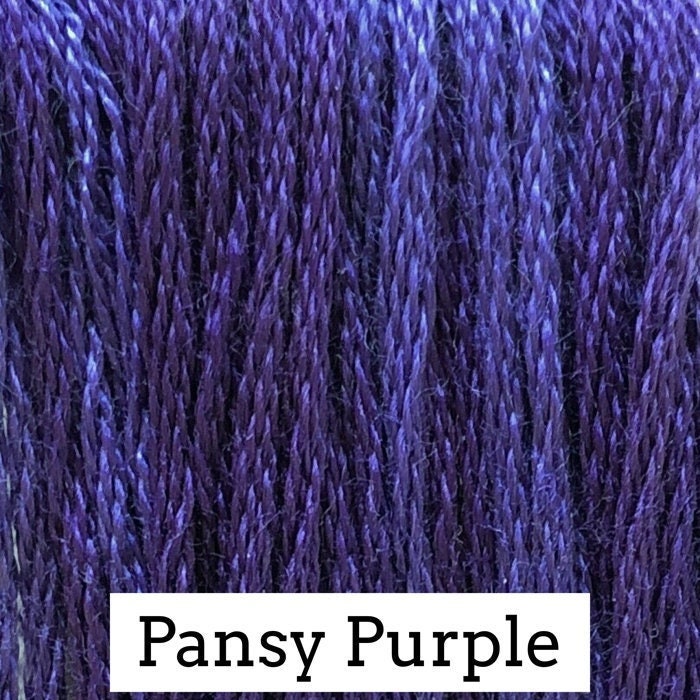 Pansy Purple by Classic Colorworks - 5 yds, Hand-Dyed, 6 Strand, 100% Cotton, Cross Stitch Embroidery Floss