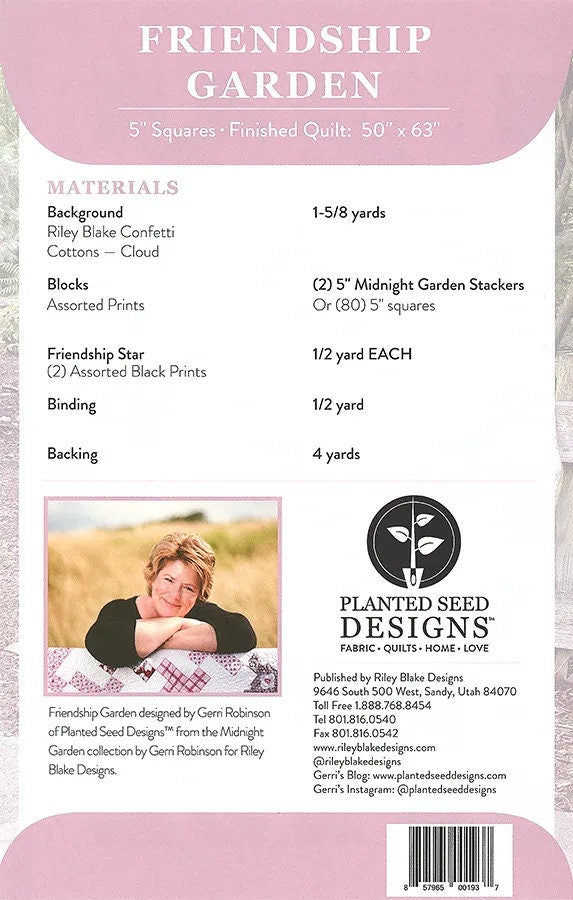 Friendship Garden Quilt Pattern by Planted Seed Designs