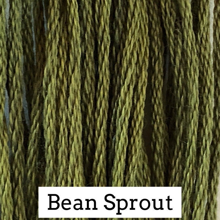 Bean Sprout by Classic Colorworks - 5 yds, Hand-Dyed, 6 Strand, 100% Cotton, Cross Stitch Embroidery Floss