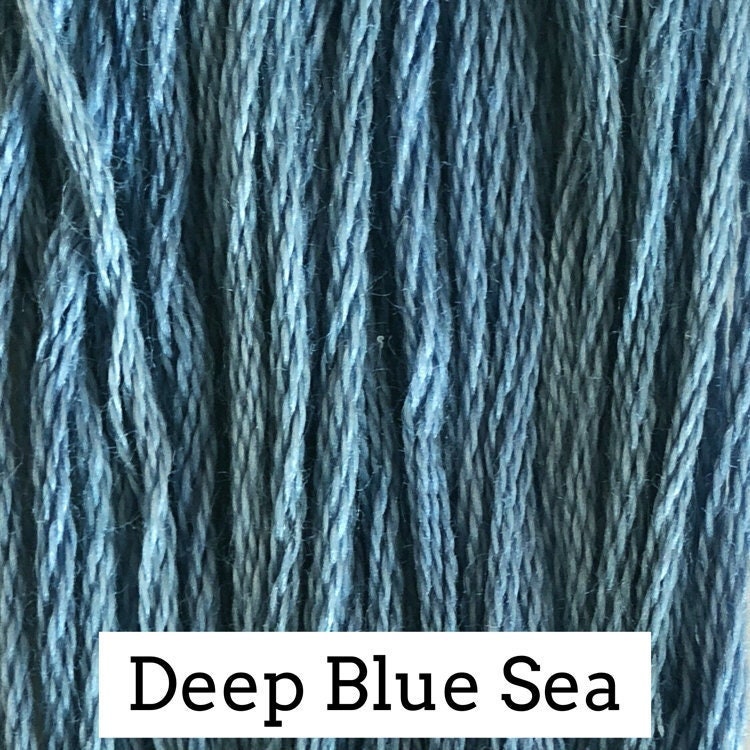 Deep Blue Sea by Classic Colorworks - 5 yds, Hand-Dyed, 6 Strand, 100% Cotton, Cross Stitch Embroidery Floss