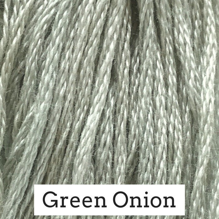 Green Onion by Classic Colorworks - 5 yds, Hand-Dyed, 6 Strand, 100% Cotton, Cross Stitch Embroidery Floss