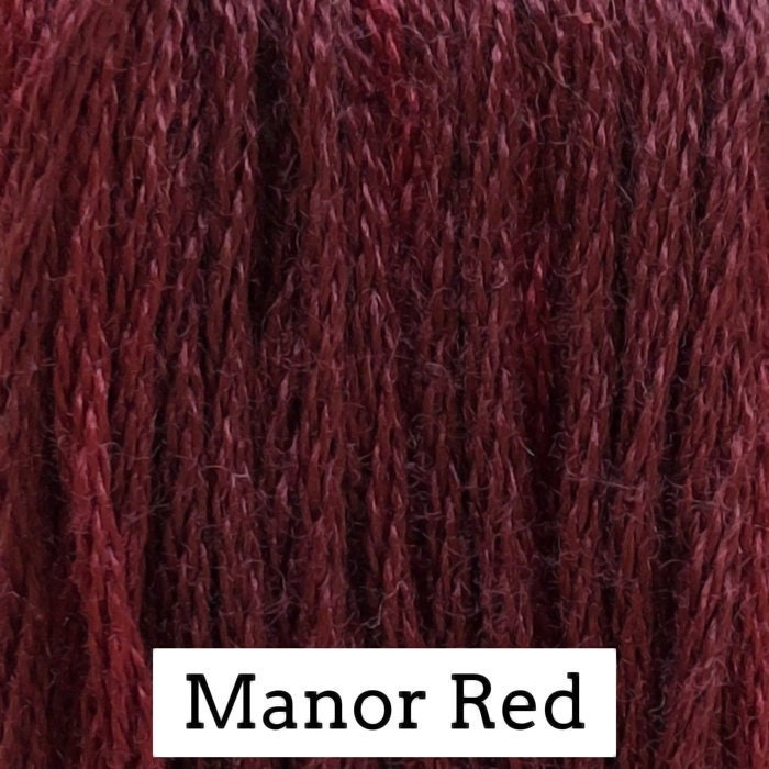 Manor Red by Classic Colorworks - 5 yds, Hand-Dyed, 6 Strand, 100% Cotton, Cross Stitch Embroidery Floss