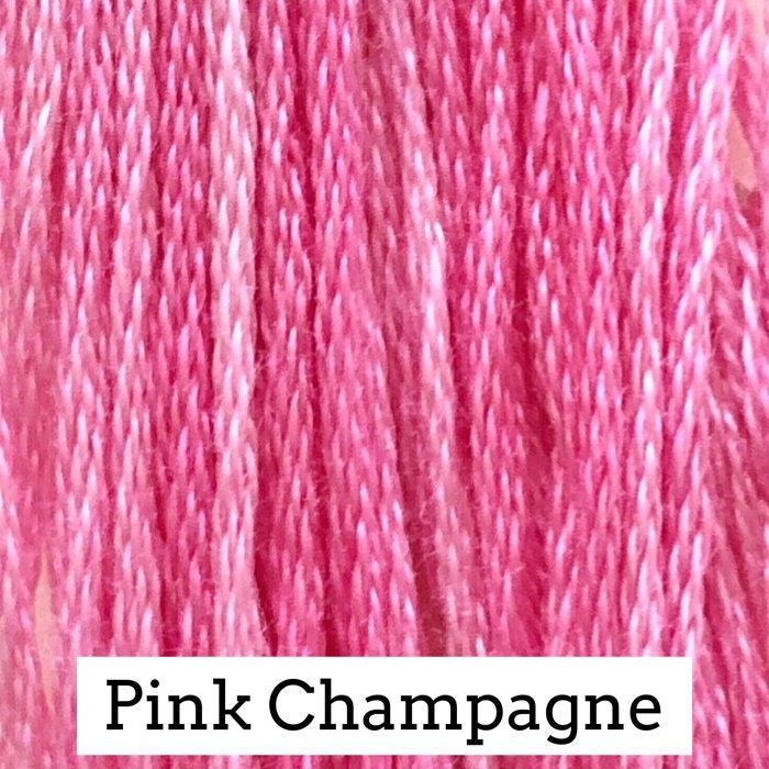 Pink Champagne by Classic Colorworks - 5 yds, Hand-Dyed, 6 Strand, 100% Cotton, Cross Stitch Embroidery Floss