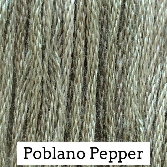 Poblano Pepper by Classic Colorworks - 5 yds, Hand-Dyed, 6 Strand, 100% Cotton, Cross Stitch Embroidery Floss