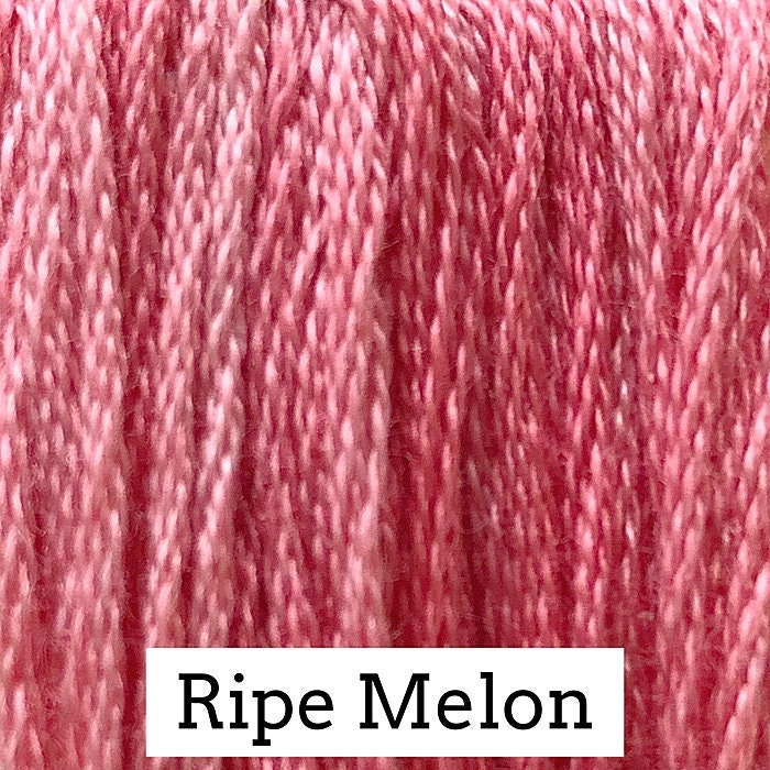 Ripe Melon by Classic Colorworks - 5 yds, Hand-Dyed, 6 Strand, 100% Cotton, Cross Stitch Embroidery Floss