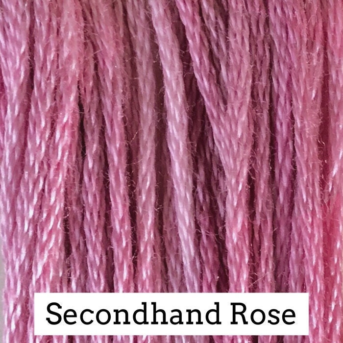 Secondhand Rose by Classic Colorworks - 5 yds, Hand-Dyed, 6 Strand, 100% Cotton, Cross Stitch Embroidery Floss