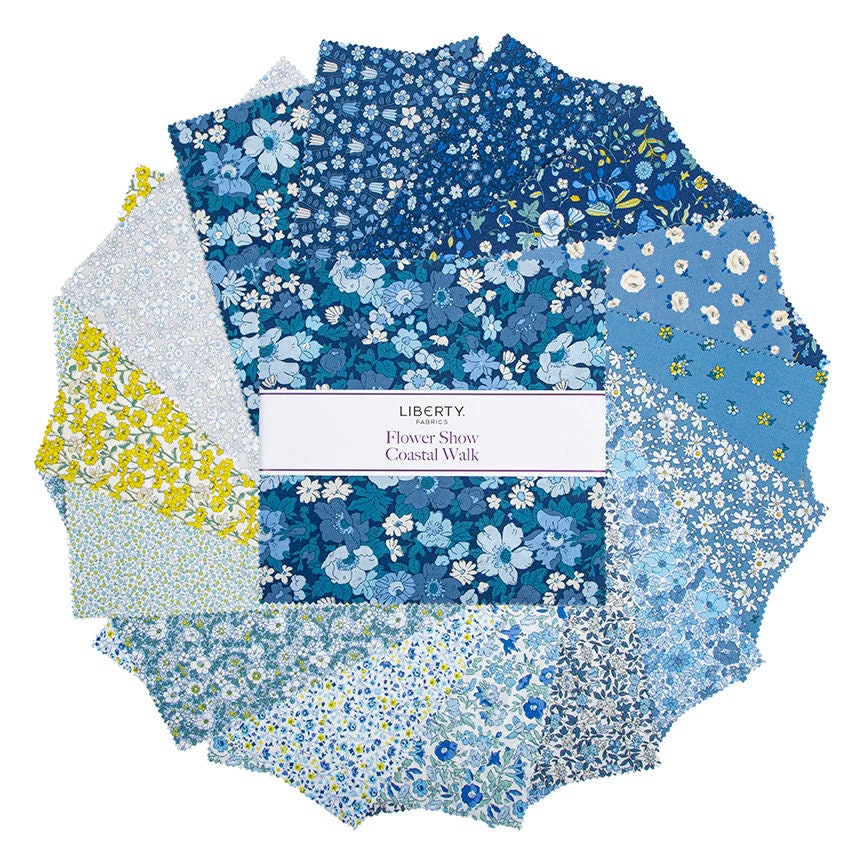 Flower Show Coastal Walk by Liberty Fabrics - 5"x5"