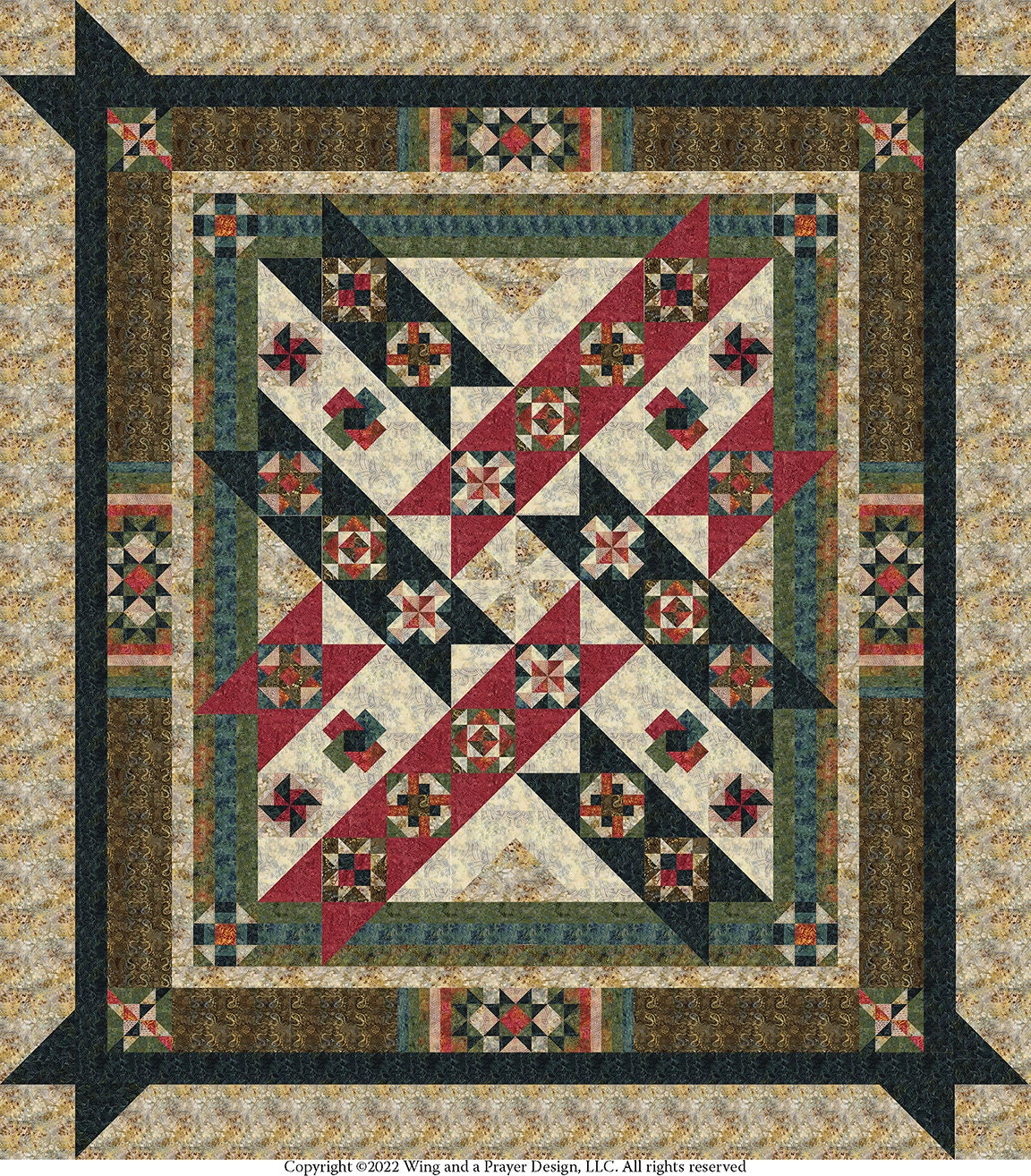 Evening Sky (Pattern Only) by Wing and a Prayer for Timeless Treasures Fabric