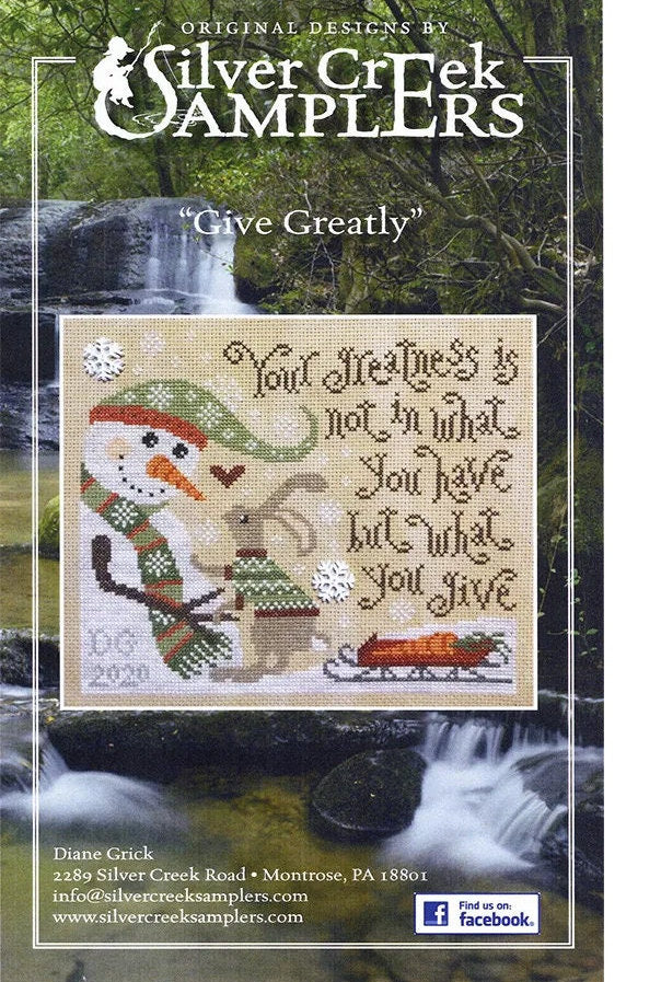 Give Greatly - Silver Creek Samplers - Cross Stitch Pattern – Heartland ...