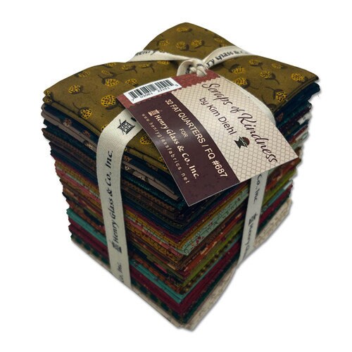 Scraps of Kindness - Fat Quarter Bundle - by Kim Diehl for Henry Glass & Company