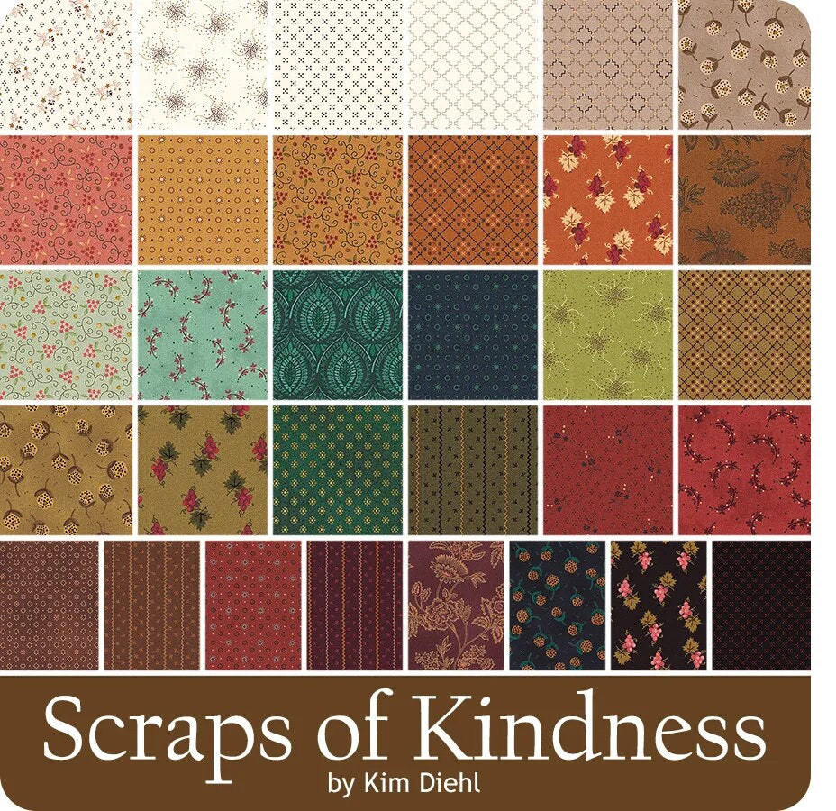 Scraps of Kindness - Fat Quarter Bundle - by Kim Diehl for Henry Glass & Company