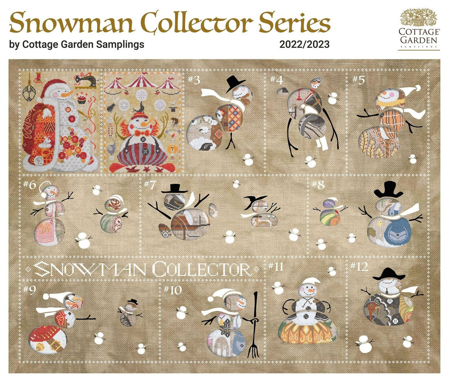 Snowman Collector's Series - The Clown #2 by Cottage Garden Samplings - Cross Stitch Pattern