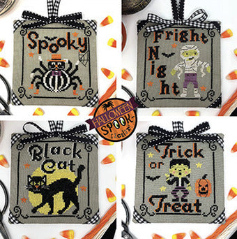 Halloween Spooktacular-Ornament Series -Parts 5-8 - Tiny Modernist - Cross Stitch Pattern