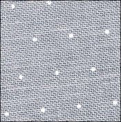 32ct  Linen- Grey w/White Mini Dots