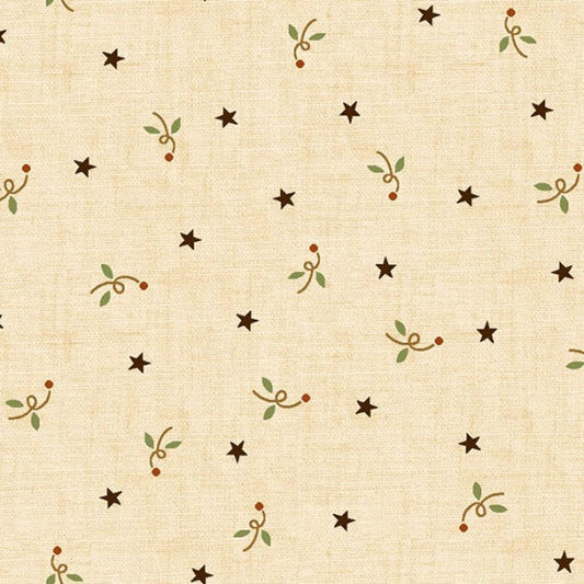 Butter Churn Basic - Cream Star- By Kim Diehl for Henry Glass Fabrics - Fabric Off the Bolt (Sizes in Description below)