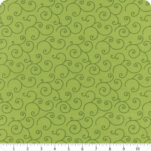 Green Scroll by Kimberbel Basics for Maywood Studios - Fabric Off the Bolt (Sizes in Description below)