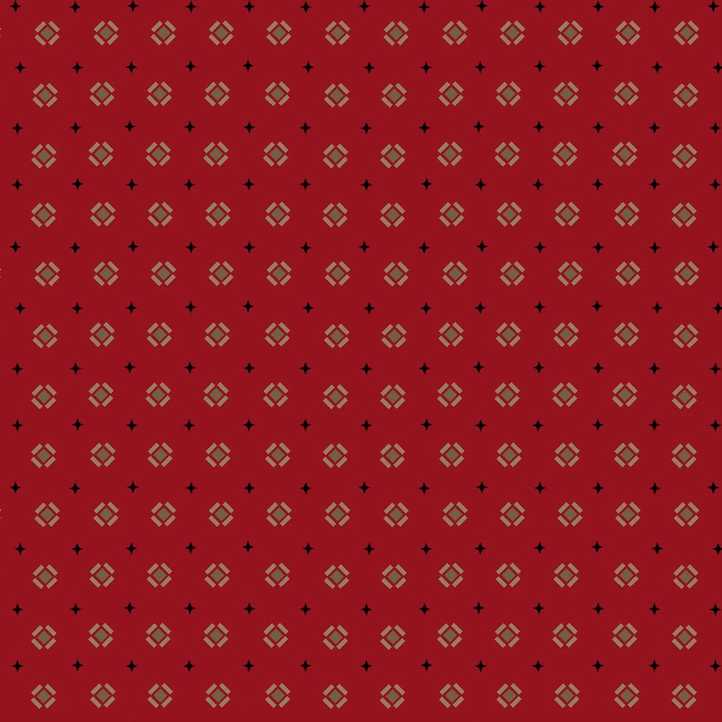 Quiet Grace - Tilted Boxes Cranberry  - By Kim Diehl for Henry Glass Fabrics - Fabric Off the Bolt (Sizes in Description below)