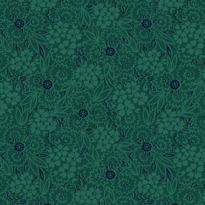 Quiet Grace - Scatter Garden Teal - By Kim Diehl for Henry Glass Fabrics - Fabric Off the Bolt (Sizes in Description below)